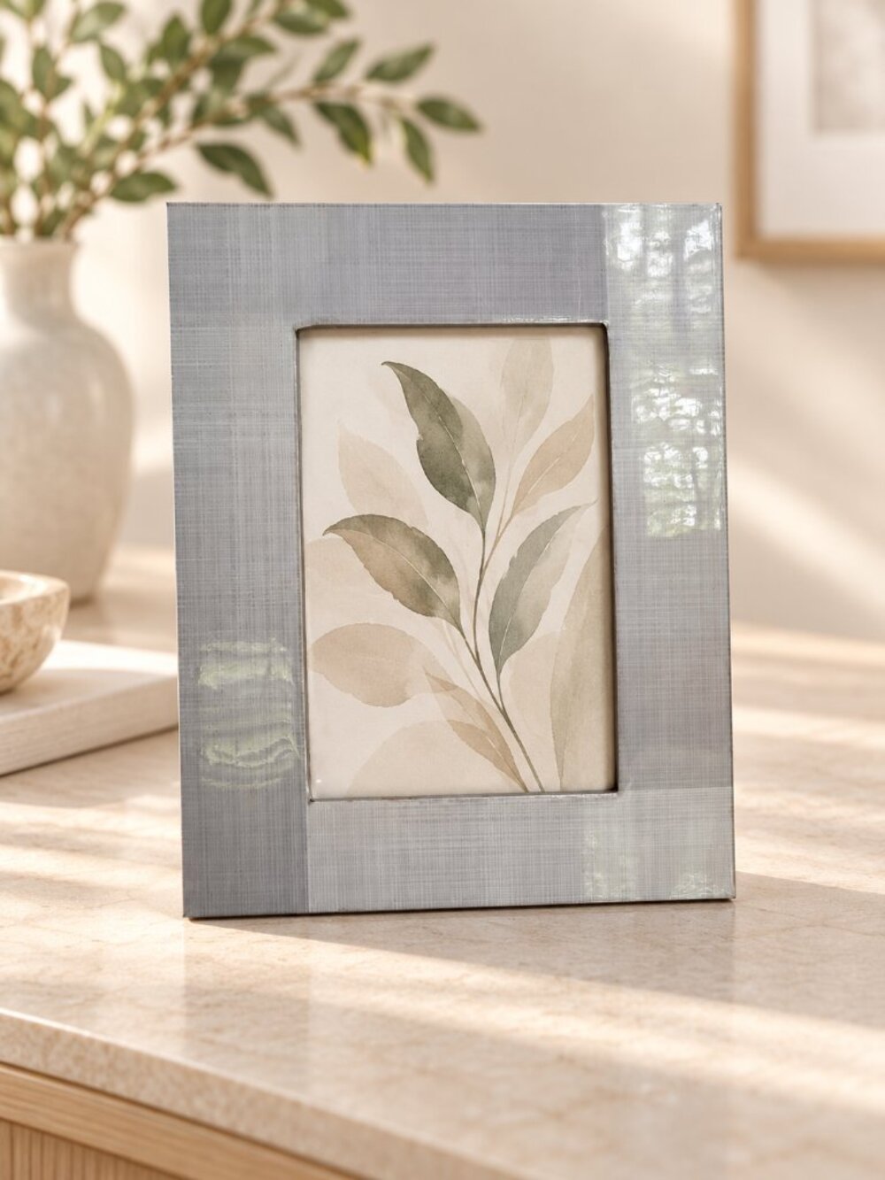 Forever Gray & Silver 5x7 Photo Frame New Minor Flaw